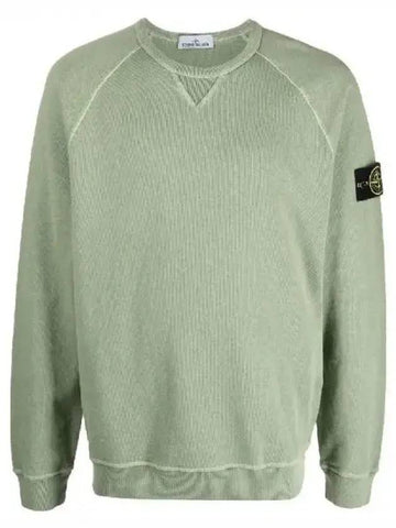 OLD Treatment Wappen Patch Crew Neck Sweatshirt Green - STONE ISLAND - BALAAN 1