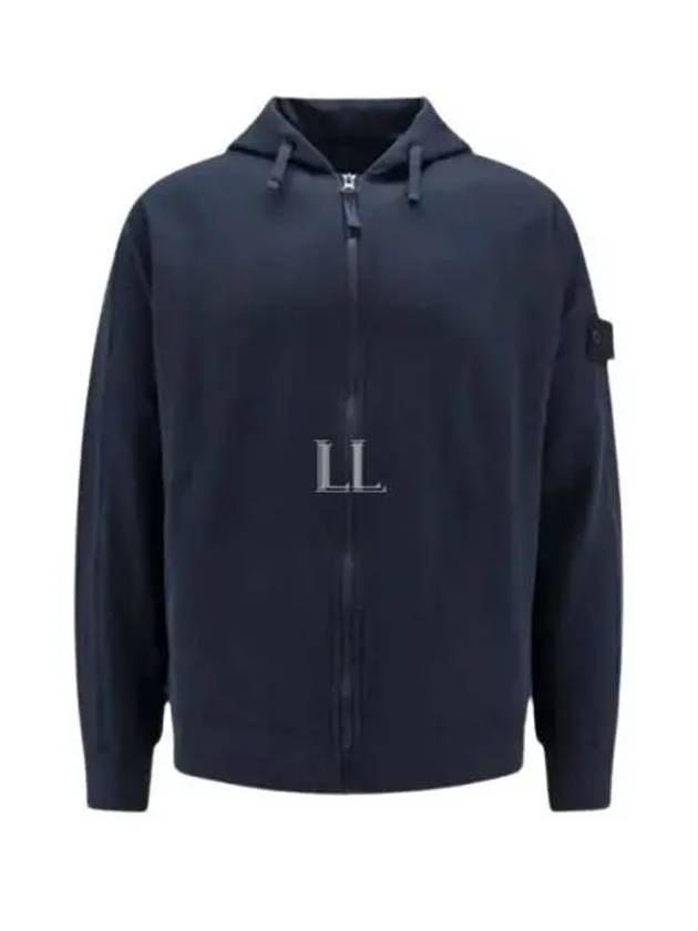 Regular Fit Cotton Zip-up Hoodie Navy - STONE ISLAND - BALAAN 2