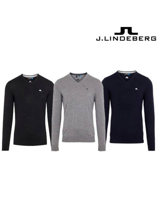 Golf V-Neck Tour Merino Lehman V-Neck Sweater STMG732987138 - J.LINDEBERG - BALAAN 1