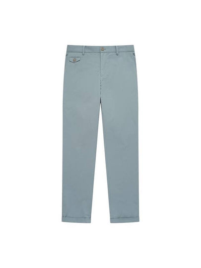 Bio Washing Tapered Chino Straight Pants Greyish Blue - SOLEW - BALAAN 2