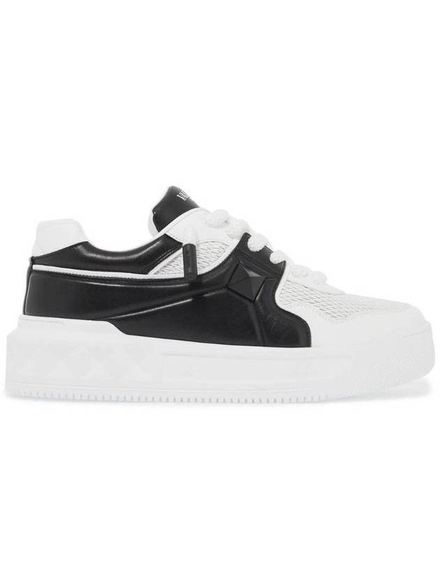 One Stud XL Low Top Sneakers Black White - VALENTINO - BALAAN 1