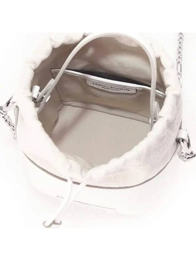 5AC Number Logo Texture Leather Bucket Bag Ivory - MAISON MARGIELA - BALAAN 4