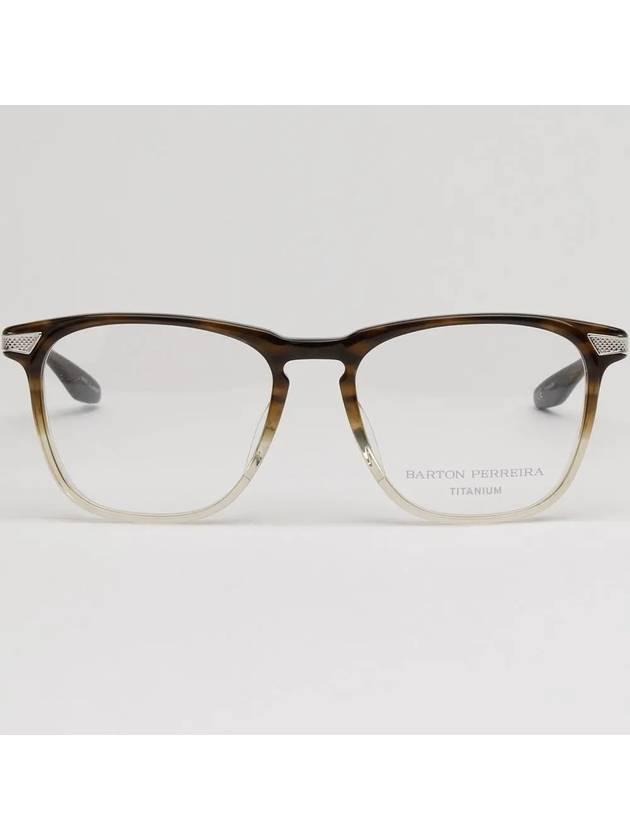 Eyewear Two tone square frame glasses Brown Silver - BARTON PERREIRA - BALAAN 4