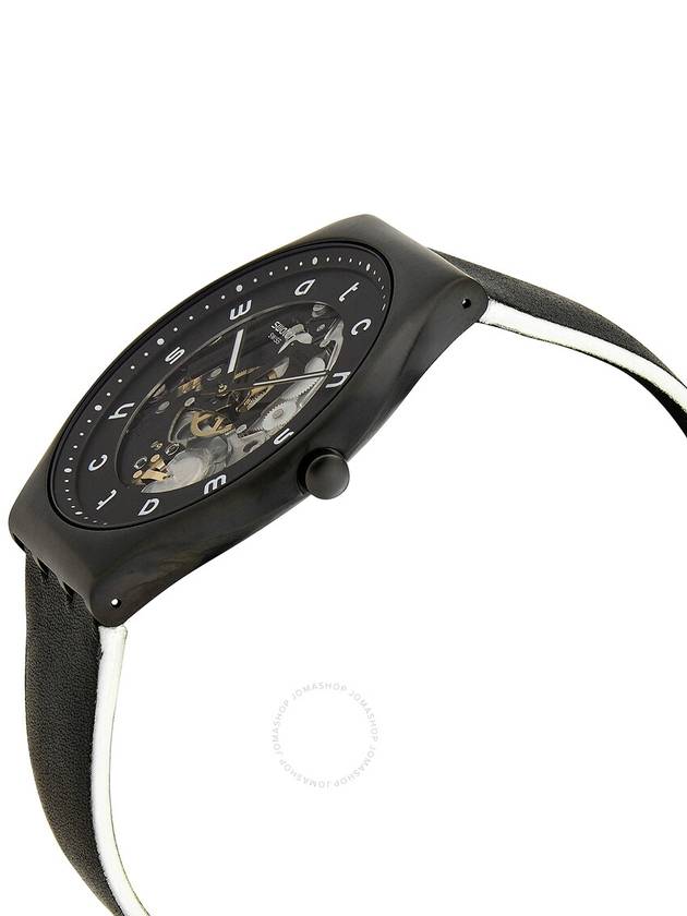 Swatch White Side Quartz Black Skeleton Dial Men's Watch SS07B101 - SWATCH - BALAAN 2