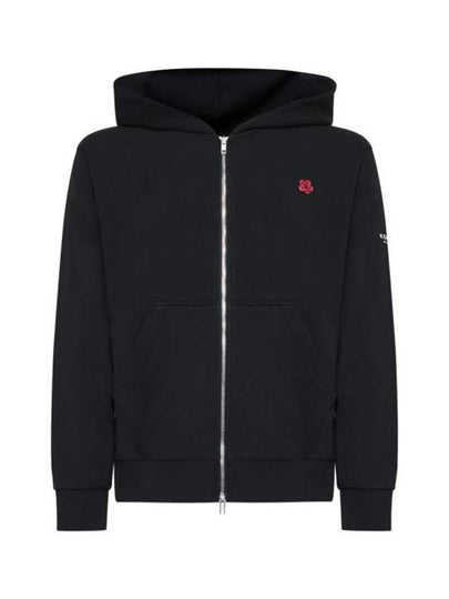 Boke Flower Embroidery Zip-Up Hoodie Black - KENZO - BALAAN 2