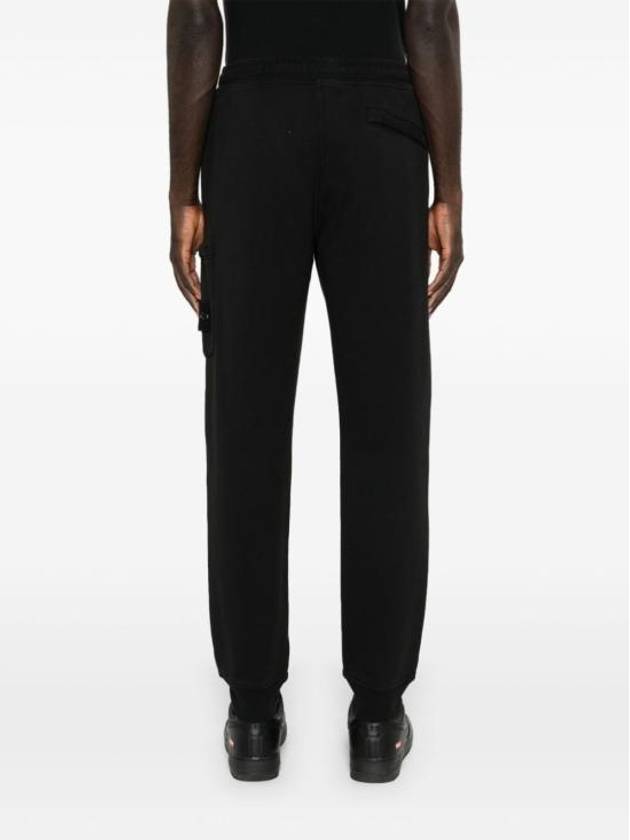 Wappen Patch Cotton Track Pants Black - STONE ISLAND - BALAAN 4