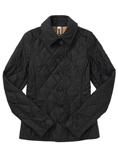 Diamond Quilted Thermoregulated Jacket Black - BURBERRY - BALAAN 2