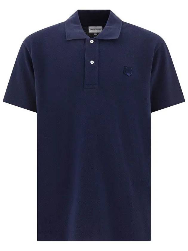 Bold Fox Head Patch Comfort Polo Shirt Ink Blue - MAISON KITSUNE - BALAAN 3