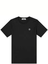 Men's Waffen Logo Patch Short Sleeve T-Shirt Black - STONE ISLAND - BALAAN 2