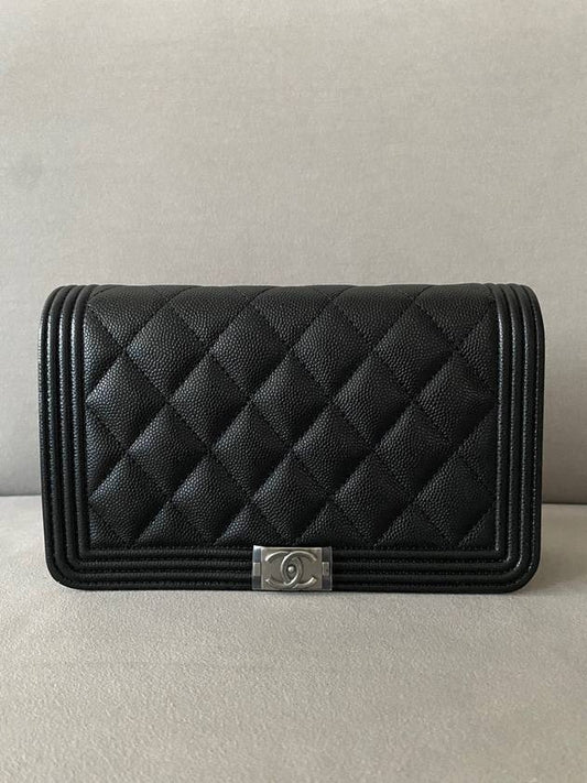 Boy WOC Chain Bag Caviar Black Antique Silver AP1117 - CHANEL - BALAAN 2