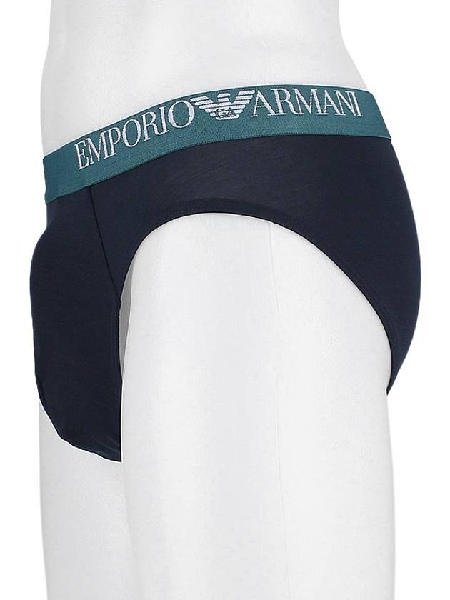 Logo 3 Pack Briefs Navy - EMPORIO ARMANI - BALAAN 4