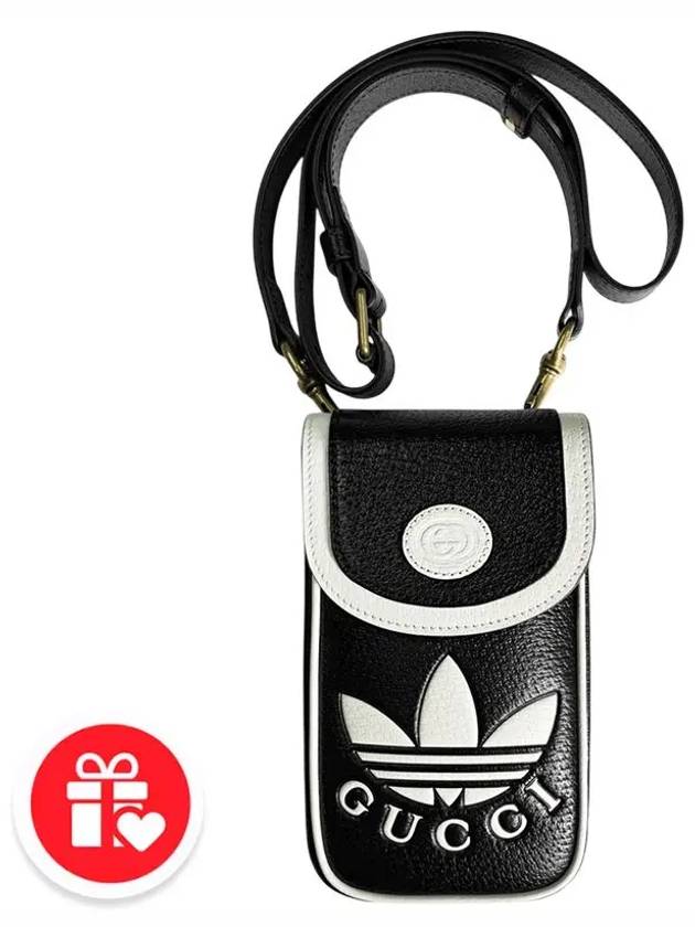 Case Adidas logo mini cross bag black 721794 - GUCCI - BALAAN 7