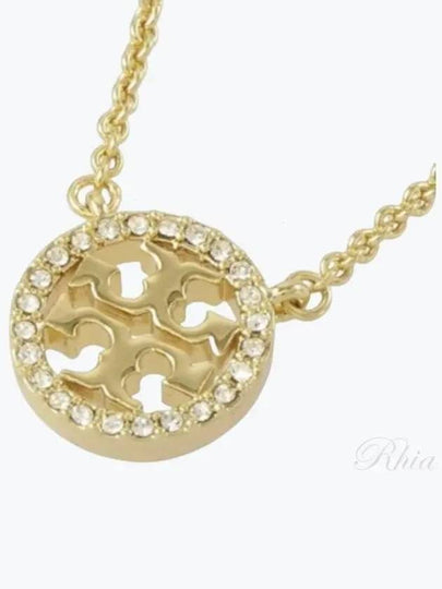 Miller Pave Logo Delicate Necklace Gold - TORY BURCH - BALAAN 2