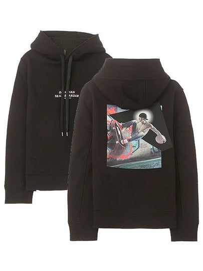 Skateboarder Printed Hoodie Black - NEIL BARRETT - BALAAN 2