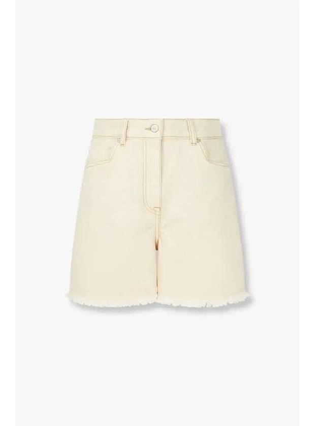 PS Women s Fringe Hem Denim Shorts Oatmeal - PAUL SMITH - BALAAN 1