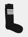 4-Bar Athletic Mid Calf Cotton Socks Black - THOM BROWNE - BALAAN 2