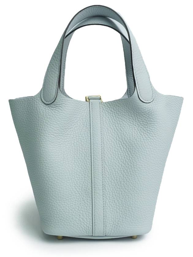 Picotin Lock 18 Tote Bag Blue Pale - HERMES - BALAAN 4