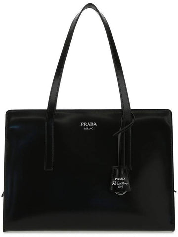 Re-Edition 1995 Medium Brushed Leather Hand Tote Bag Black - PRADA - BALAAN 1