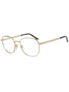 Eyewear Glasses Frame Square Metal Eyeglasses Gold - GUCCI - BALAAN.