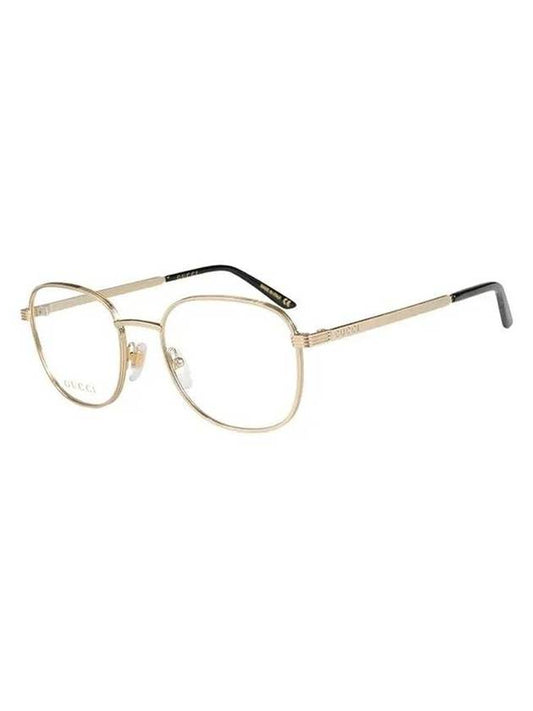 Eyewear Glasses Frame Square Metal Eyeglasses Gold - GUCCI - BALAAN.