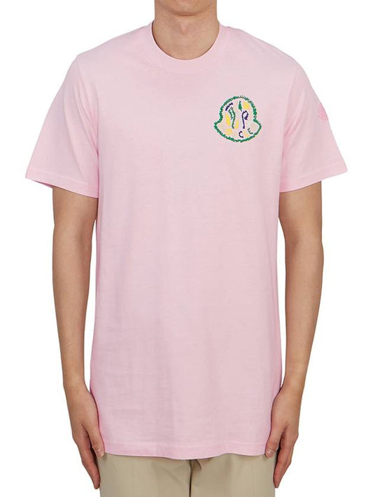 Print Logo Short Sleeve T-Shirt Pink - MONCLER - BALAAN 2