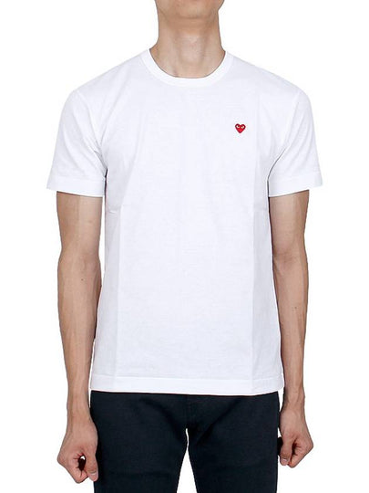 Mini Heart Wappen Short Sleeve T-Shirt White - COMME DES GARCONS - BALAAN 2