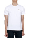 Play Men's Mini Red Heart Short Sleeve T-Shirt P1 T304 2 White - COMME DES GARCONS - BALAAN 2