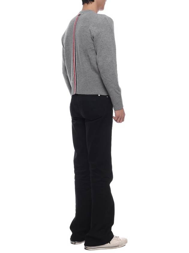 Arm Band Merino Wool Pique Knit Top Grey - THOM BROWNE - BALAAN 7