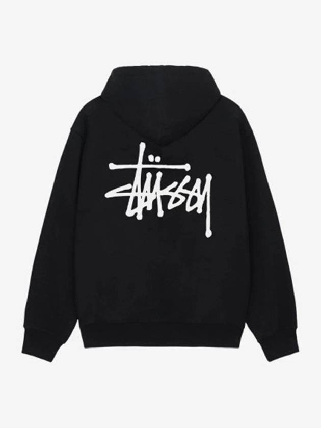 Basic Zip Up Hoodie Black - STUSSY - BALAAN 3