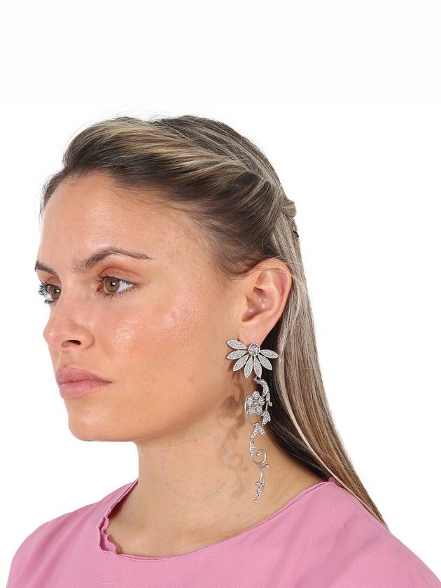 Burberry Crystal Half-daisy Drop Earring And Stud Set In Crystal - BURBERRY - BALAAN 2