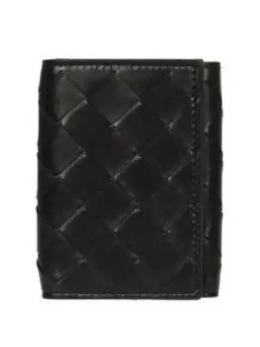 Intrecciato Continental Leather Half Wallet Black - BOTTEGA VENETA - BALAAN 2