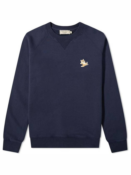 Chillax Fox Patch Classic Sweatshirt Navy - MAISON KITSUNE - BALAAN 2