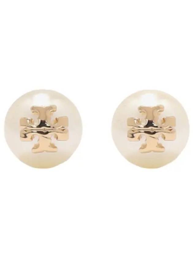 crystal pearl stud earrings - TORY BURCH - BALAAN 1