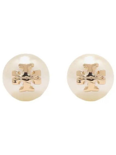 crystal pearl stud earrings - TORY BURCH - BALAAN 1