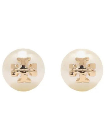 crystal pearl stud earrings - TORY BURCH - BALAAN 1