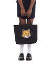 Fox Head Print Tote Bag Black - MAISON KITSUNE - BALAAN 5