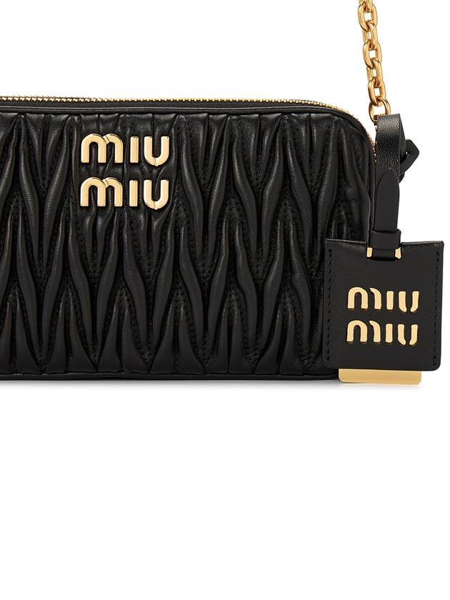 Matelasse Nappa Leather Mini Bag Black - MIU MIU - BALAAN 9