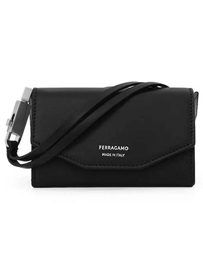 Strap Object Holder Pouch Bag Black - SALVATORE FERRAGAMO - BALAAN 2