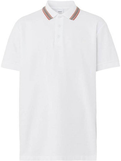 Collar Detail Polo Shirt White - BURBERRY - BALAAN 2