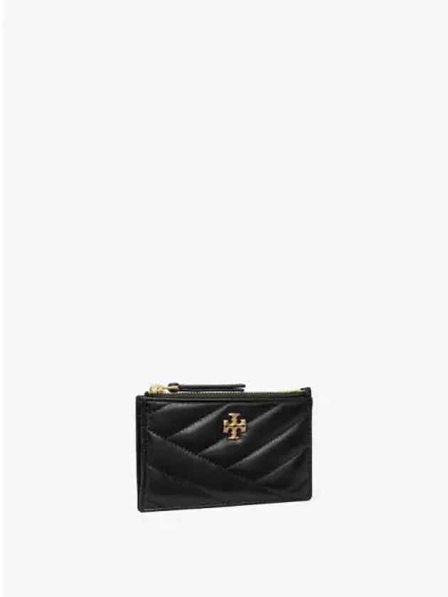 Kira Chevron Zip up Card Wallet Case Black Domestic Product GM0024072627722 - TORY BURCH - BALAAN 1