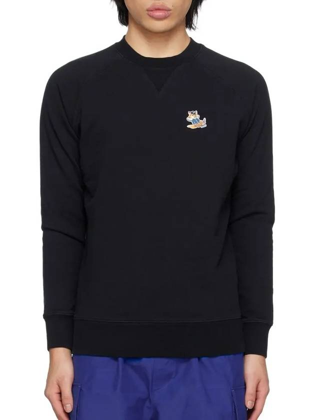 Dressed Fox Patch Classic Sweatshirt Black - MAISON KITSUNE - BALAAN 5