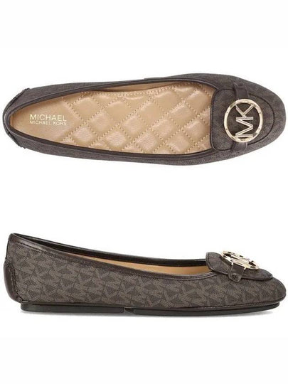 Lillie Logo Moccasin Flat Shoes Shoes Brown - MICHAEL KORS - BALAAN 2