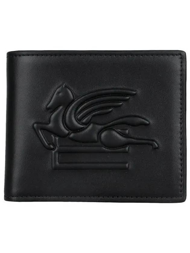 Pegasus Motif Embossed Leather Bifold Wallet Black - ETRO - BALAAN 2