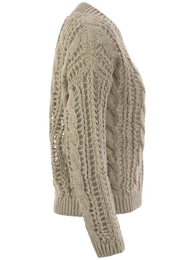 Cable & Mesh jute and cotton jersey - BRUNELLO CUCINELLI - BALAAN 3