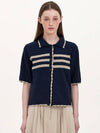 stripe knit cardigan_navy - JUN BY JUN K - BALAAN 1