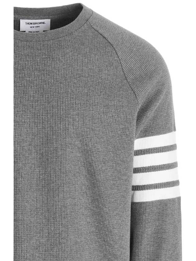 4 Bar Stripe Sweatshirt Grey - THOM BROWNE - BALAAN 5