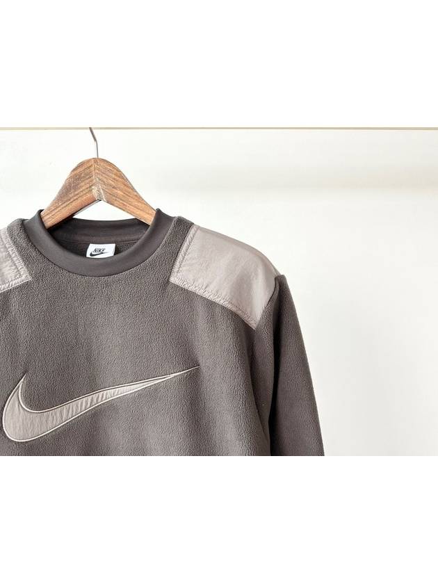 Swoosh Polar Fleece Sweatshirt Chocolate Brown - NIKE - BALAAN 4