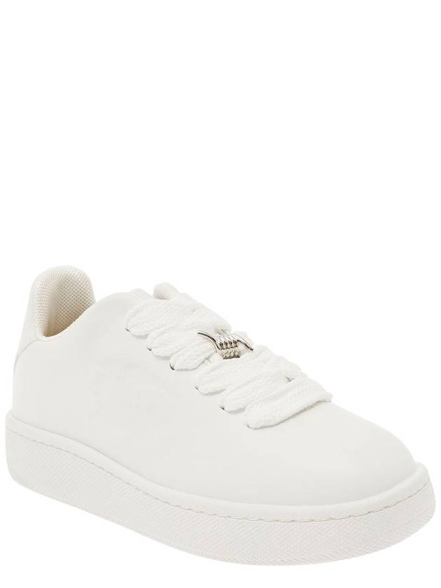 Leather Box Low-Top Sneakers White - BURBERRY - BALAAN 3