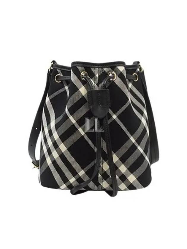 Check Mini Bucket Bag Black Black - BURBERRY - BALAAN 2