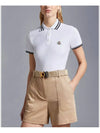 Logo Patch Polo Shirt White - MONCLER - BALAAN 5